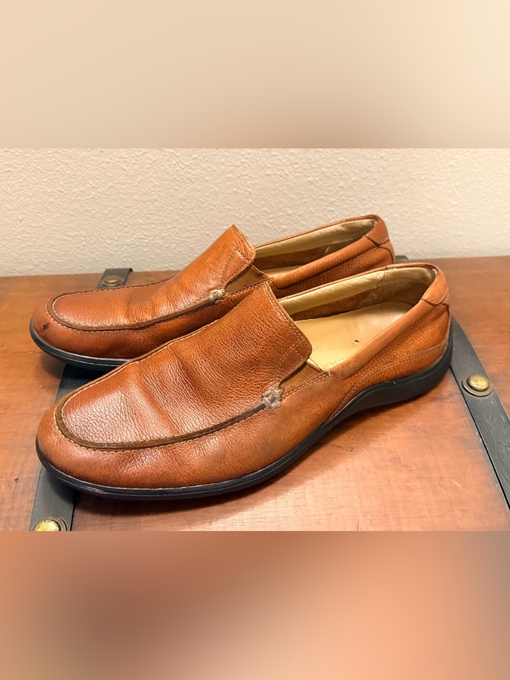 Cole Haan Brown Leather Slip-On Loafers